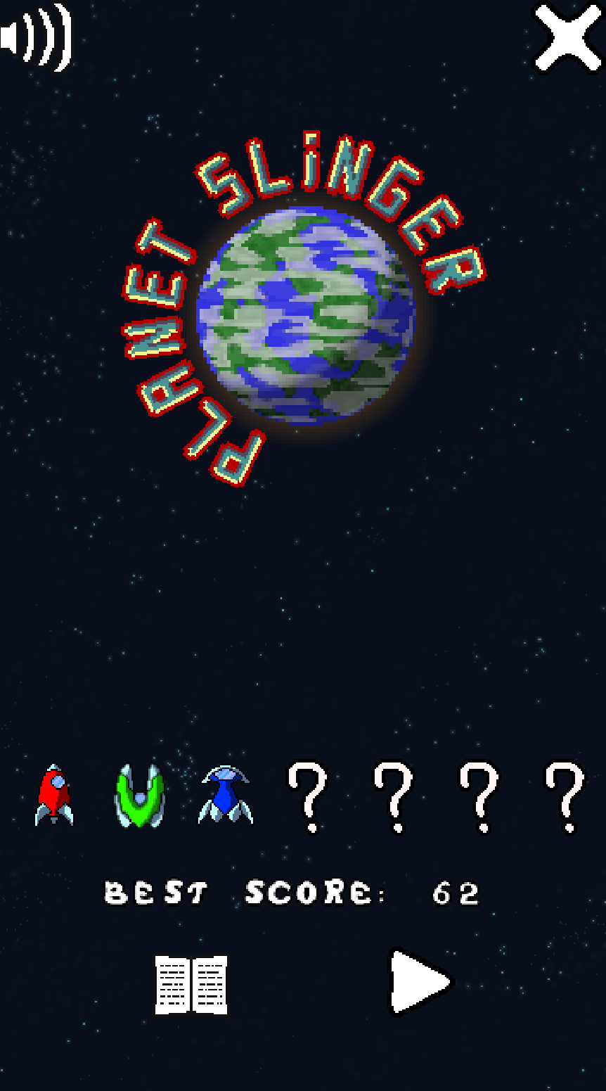 Planet Slinger menu